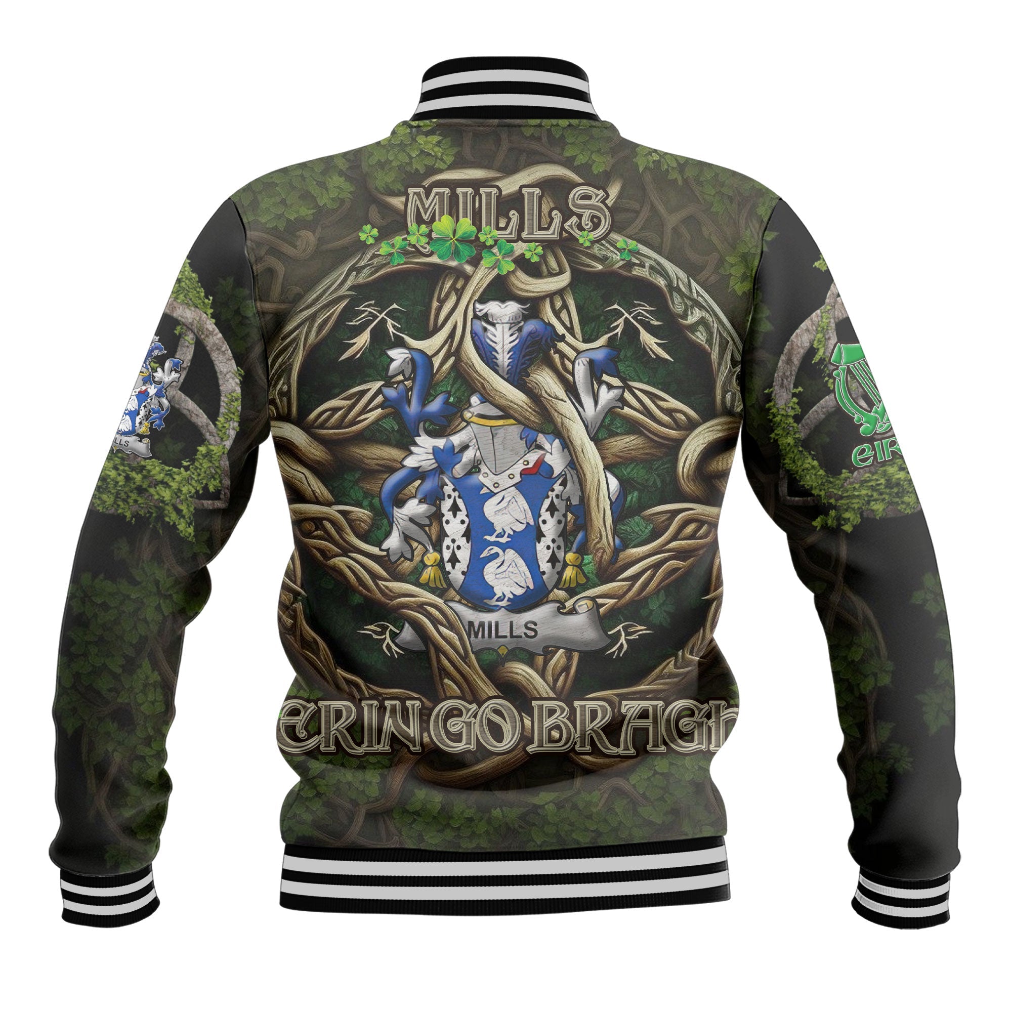 Mills Baseball Jackets Ireland Is My Root Style