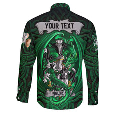 Nelson or Nealson Long Sleeve Button Shirts The Green Dragon Of Ireland Style