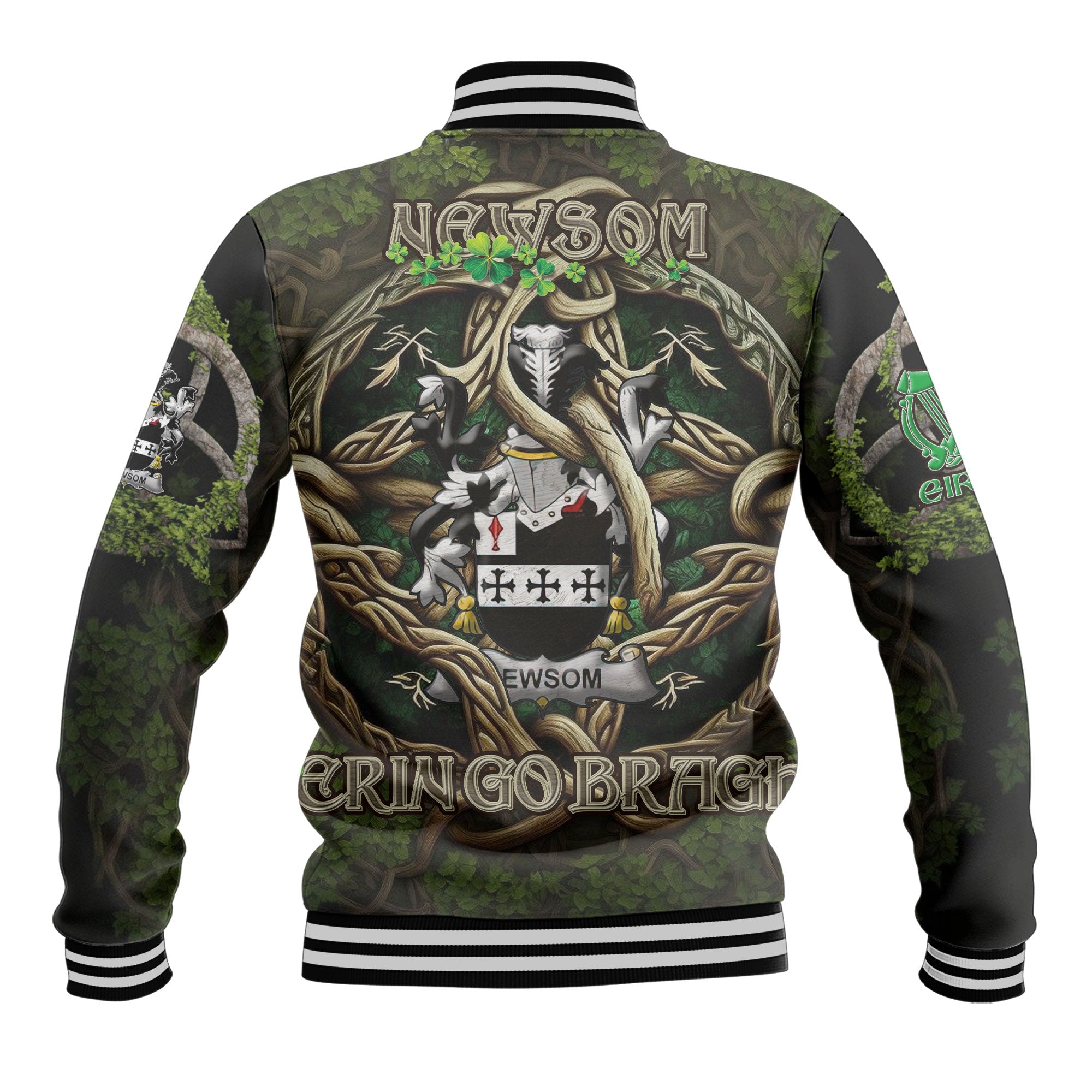 Newsom or Newsam Baseball Jackets Ireland Is My Root Style