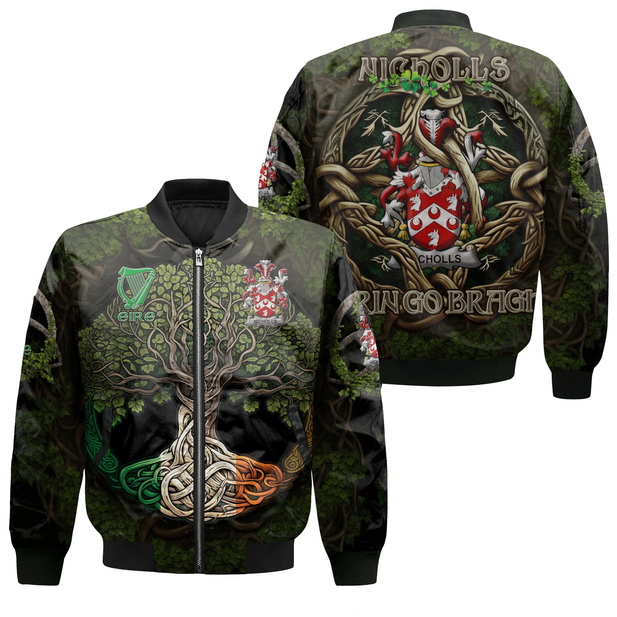 Nicholls or Nichols Bomber Jackets Ireland Is My Root Style