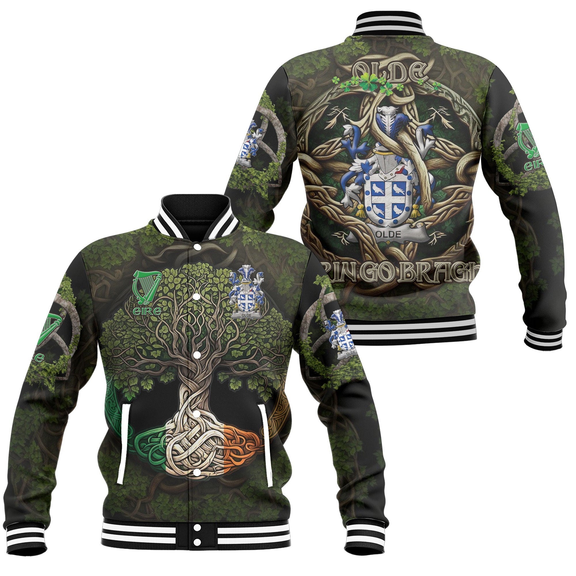 Olde Baseball Jackets Ireland Is My Root Style