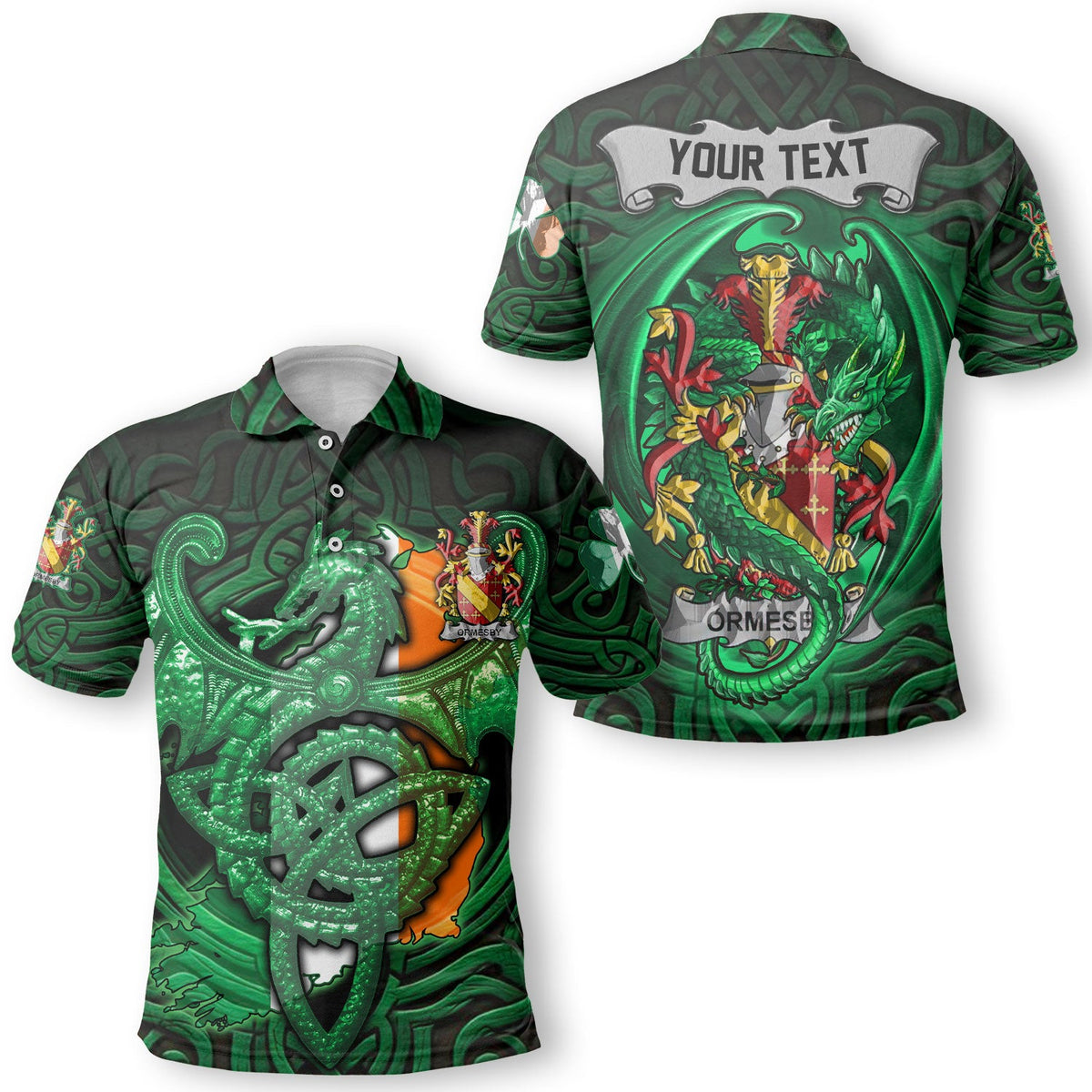 Ormesby Polo Shirts The Green Dragon Of Ireland Style