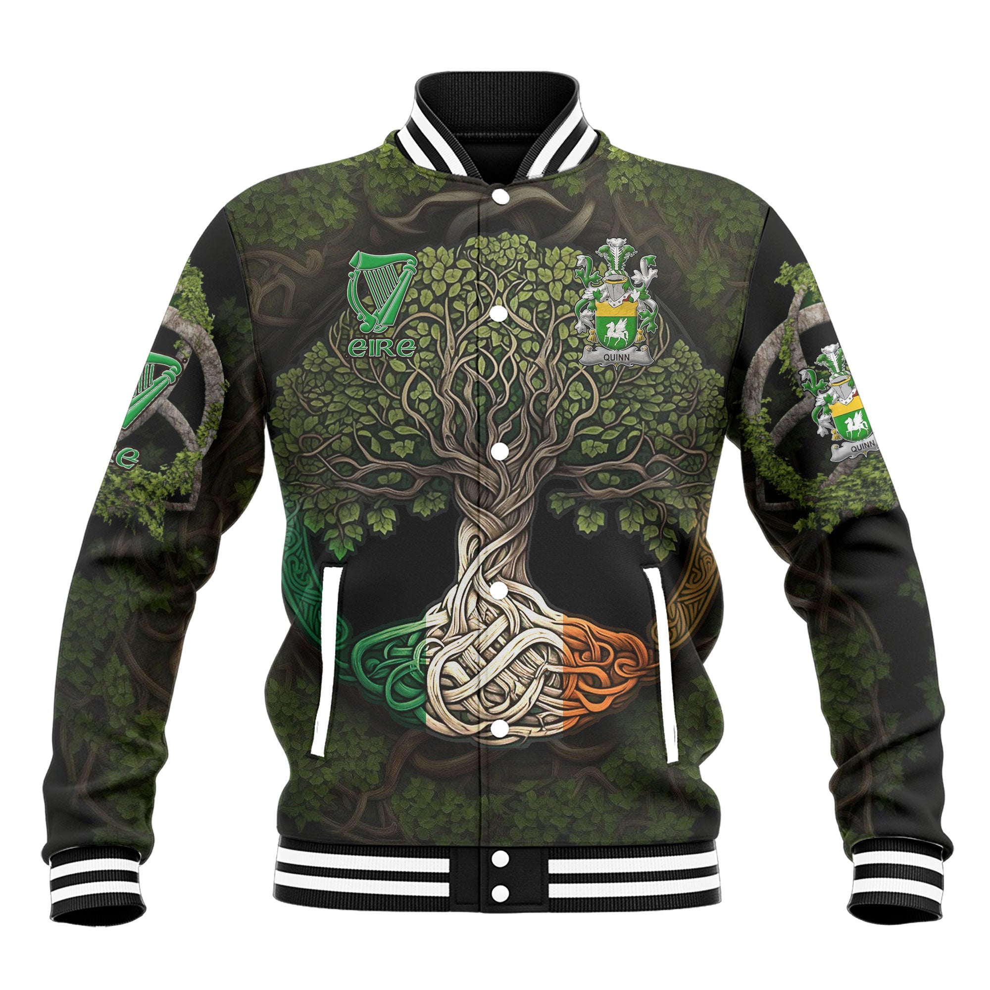 Quinn or O Quin Baseball Jackets Ireland Is My Root Style