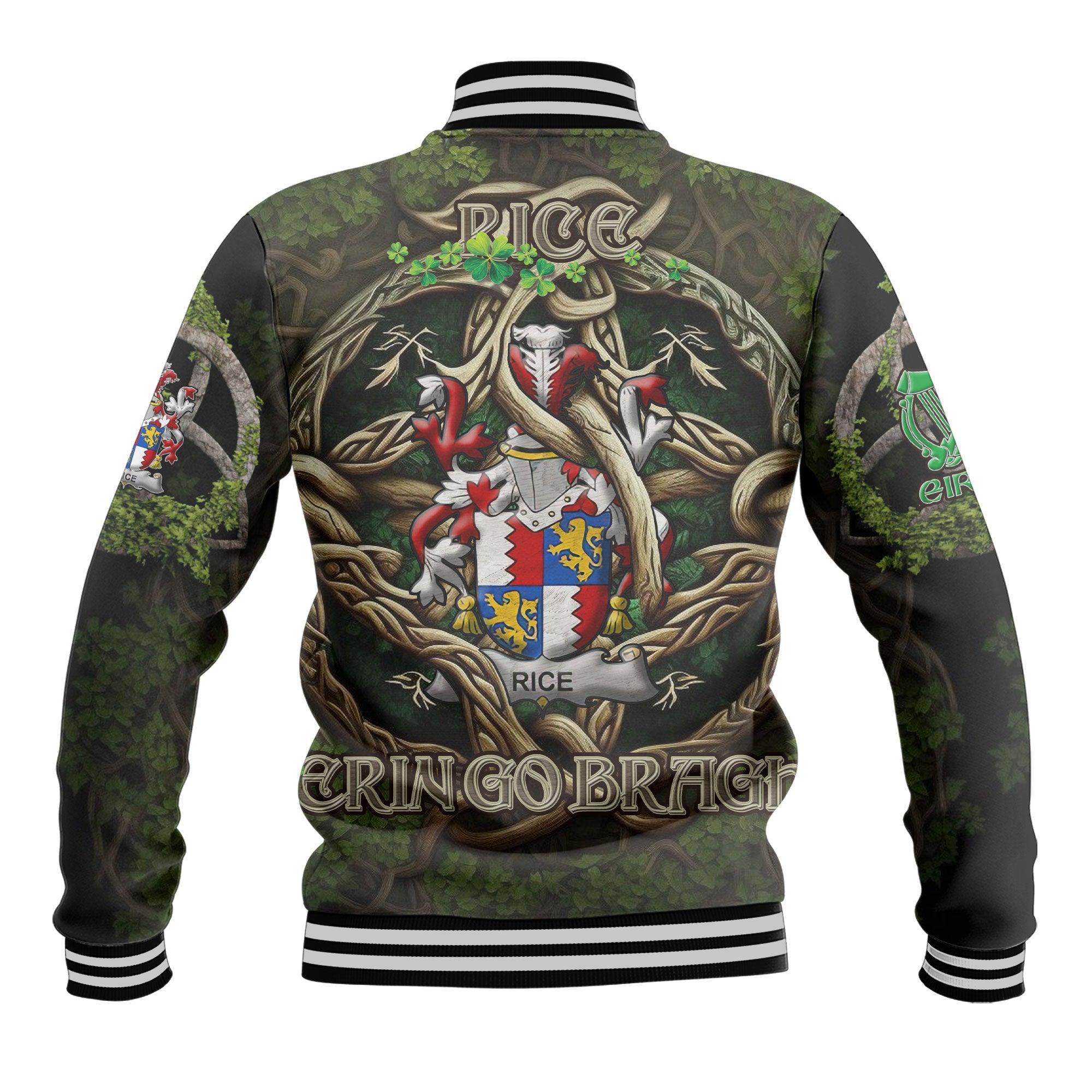 Rice Baseball Jackets Ireland Is My Root Style