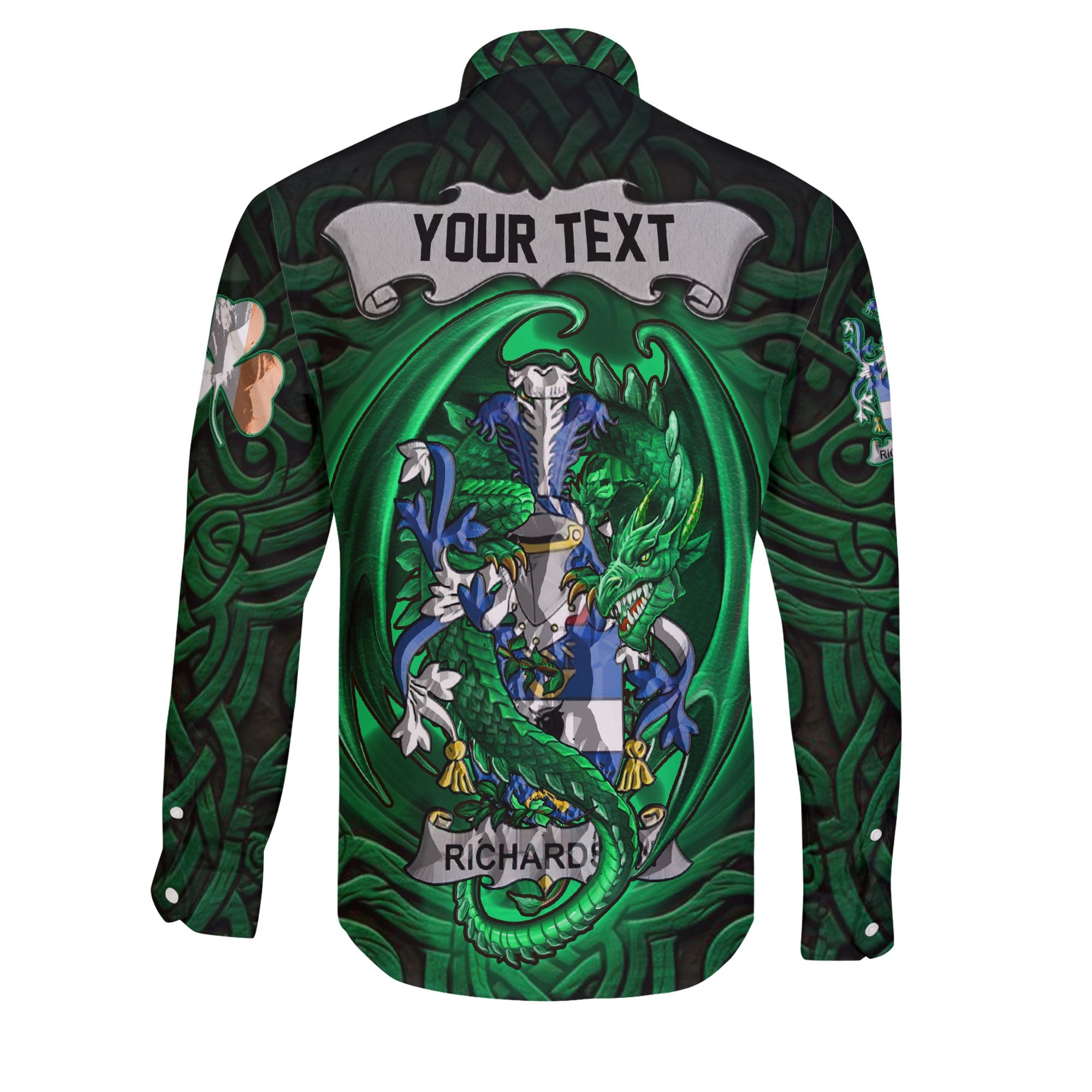 Richardson Long Sleeve Button Shirts The Green Dragon Of Ireland Style