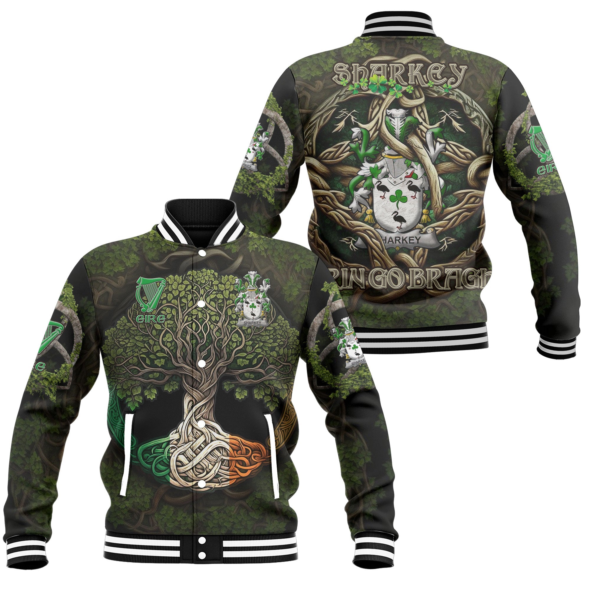 Sharkey or O Sharkey Baseball Jackets Ireland Is My Root Style