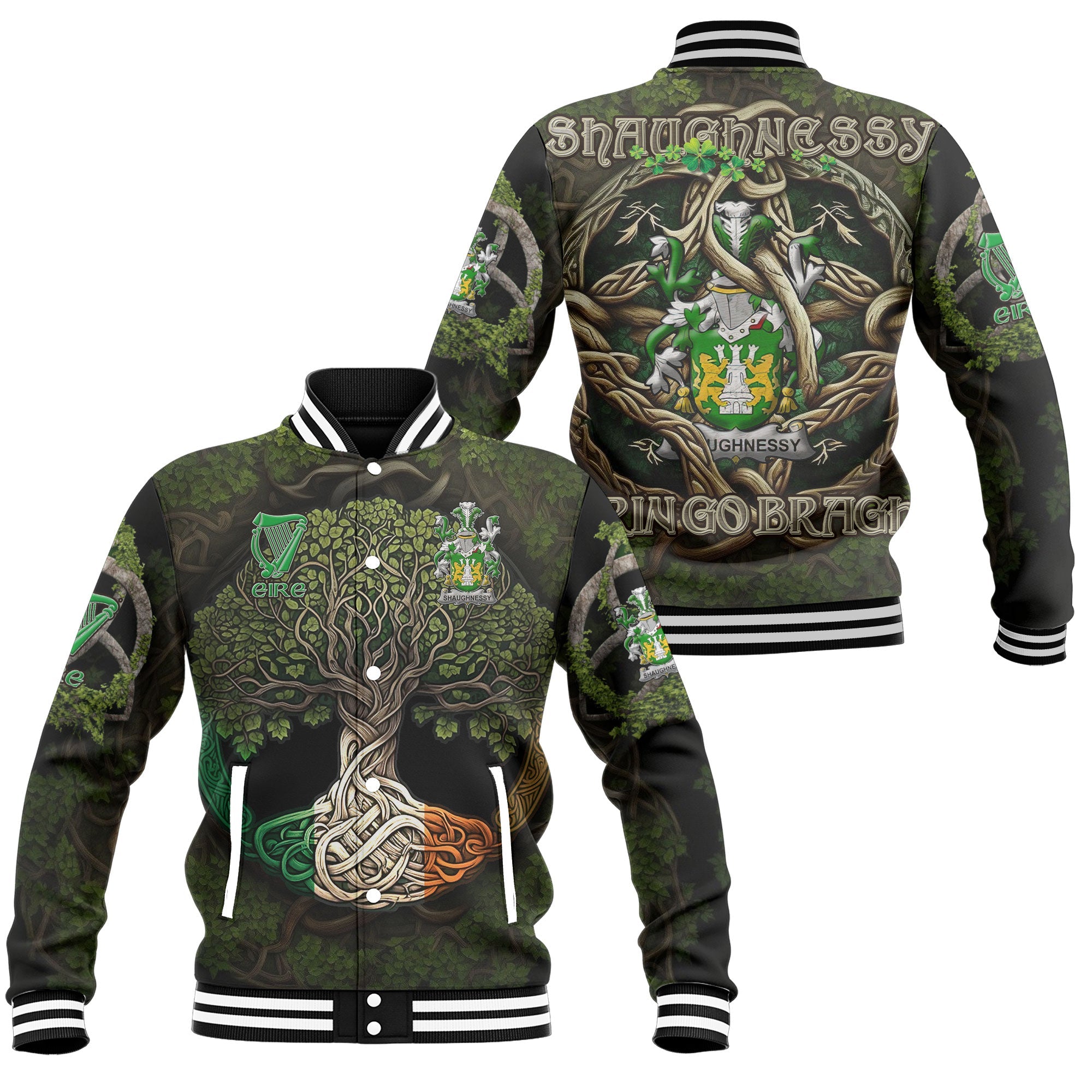 Shaughnessy or O Shaughnessy Baseball Jackets Ireland Is My Root Style