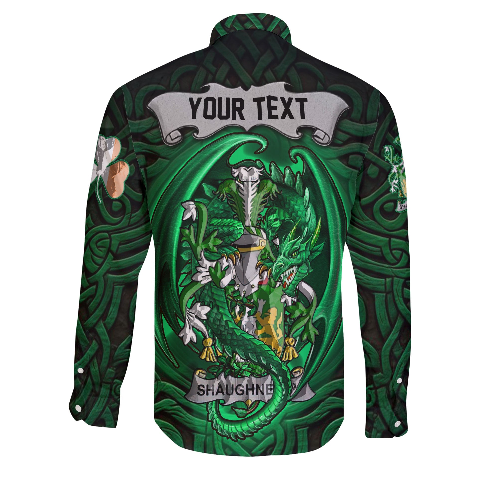 Shaughnessy or O Shaughnessy Long Sleeve Button Shirts The Green Dragon Of Ireland Style