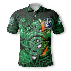 Sheilds Polo Shirts The Green Dragon Of Ireland Style