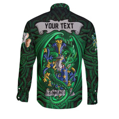 Somerville Long Sleeve Button Shirts The Green Dragon Of Ireland Style