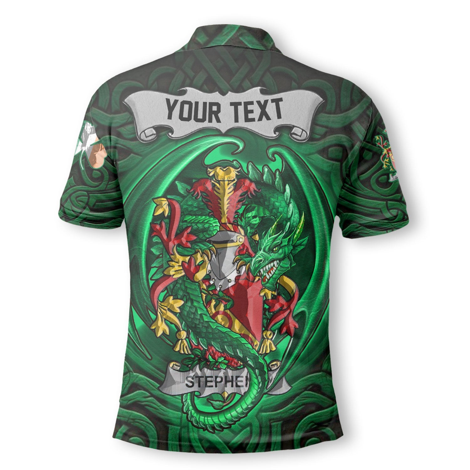 Stephens Polo Shirts The Green Dragon Of Ireland Style