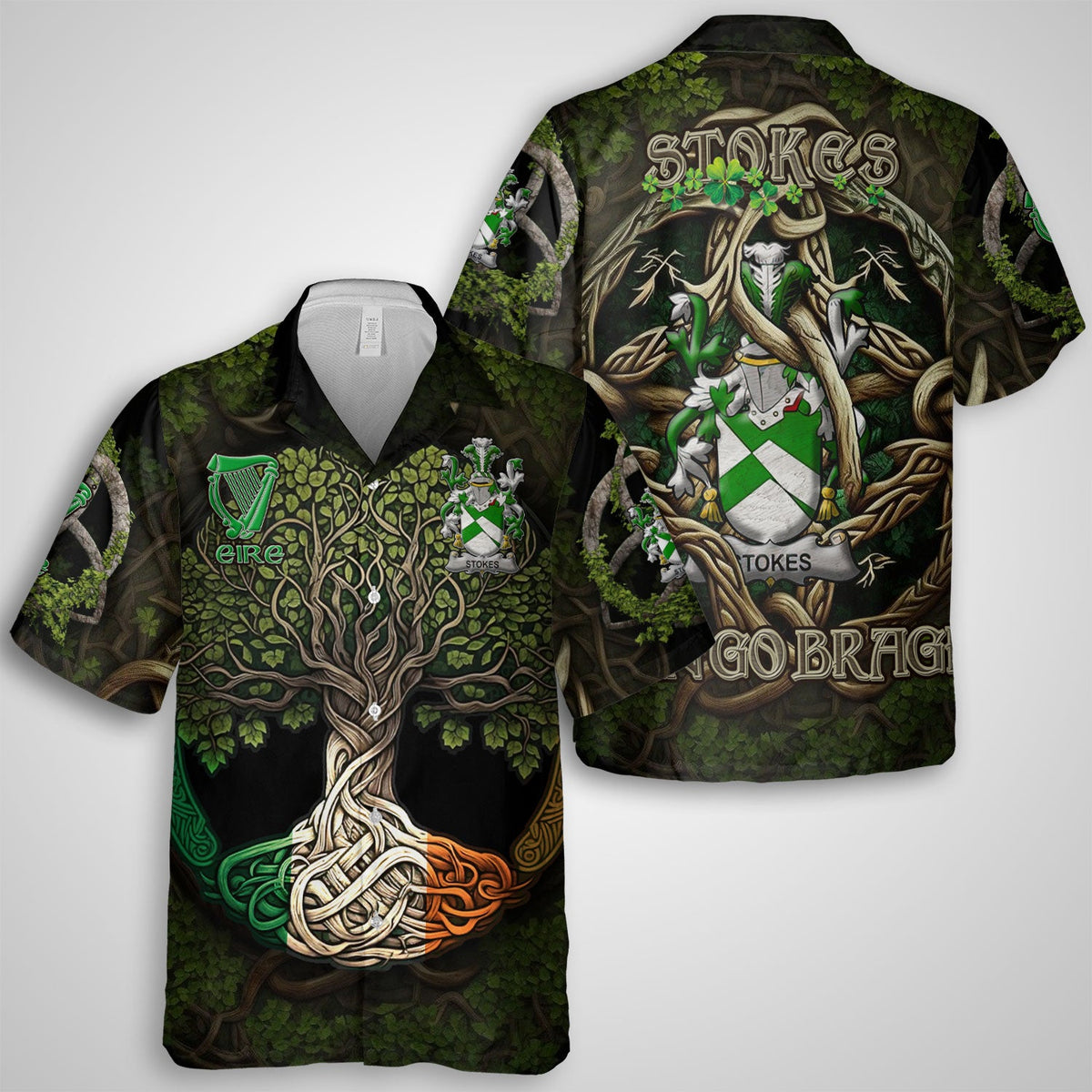 Stokes Hawaiian Shirts Ireland Is My Root Style