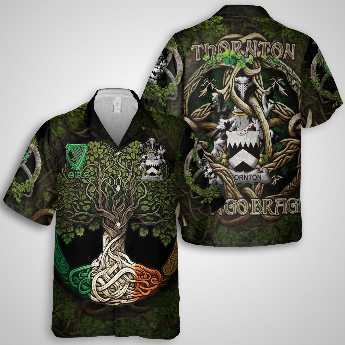 Thornton Hawaiian Shirts Ireland Is My Root Style