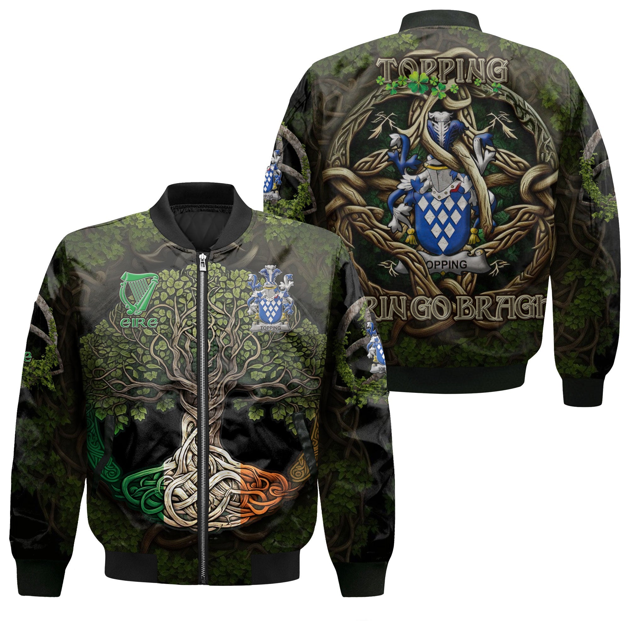 Topping Bomber Jackets Ireland Is My Root Style