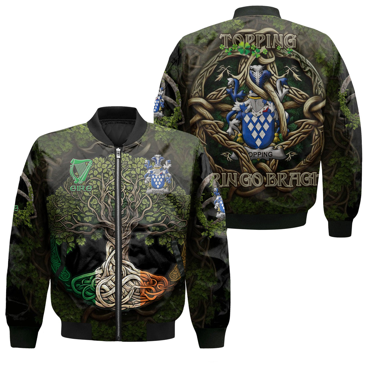 Topping Bomber Jackets Ireland Is My Root Style
