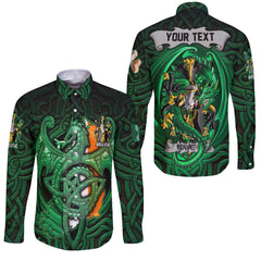 Towers Long Sleeve Button Shirts The Green Dragon Of Ireland Style