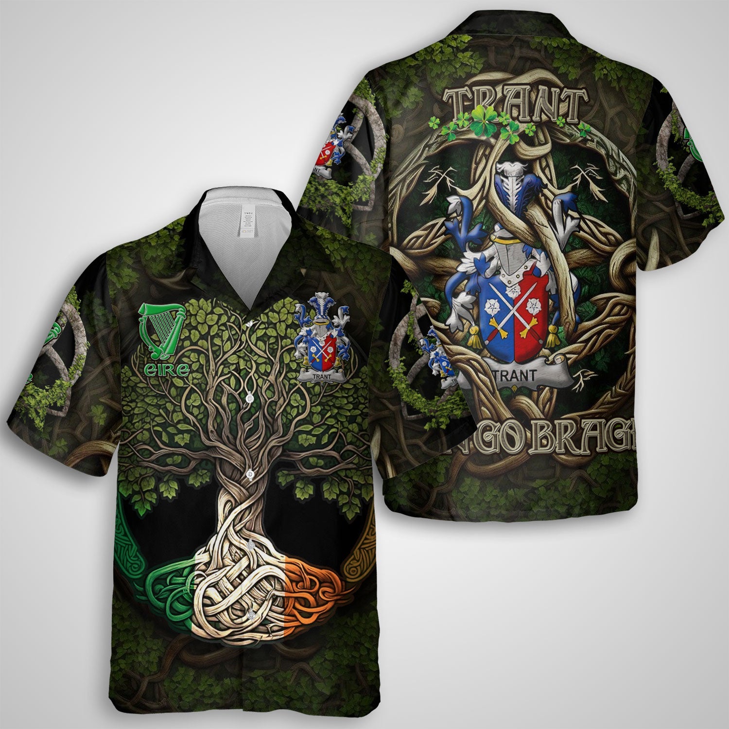 Trant or Trent Hawaiian Shirts Ireland Is My Root Style