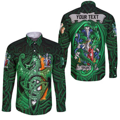 Trant or Trent Long Sleeve Button Shirts The Green Dragon Of Ireland Style