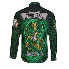 Turkey or MacCurley Long Sleeve Button Shirts The Green Dragon Of Ireland Style