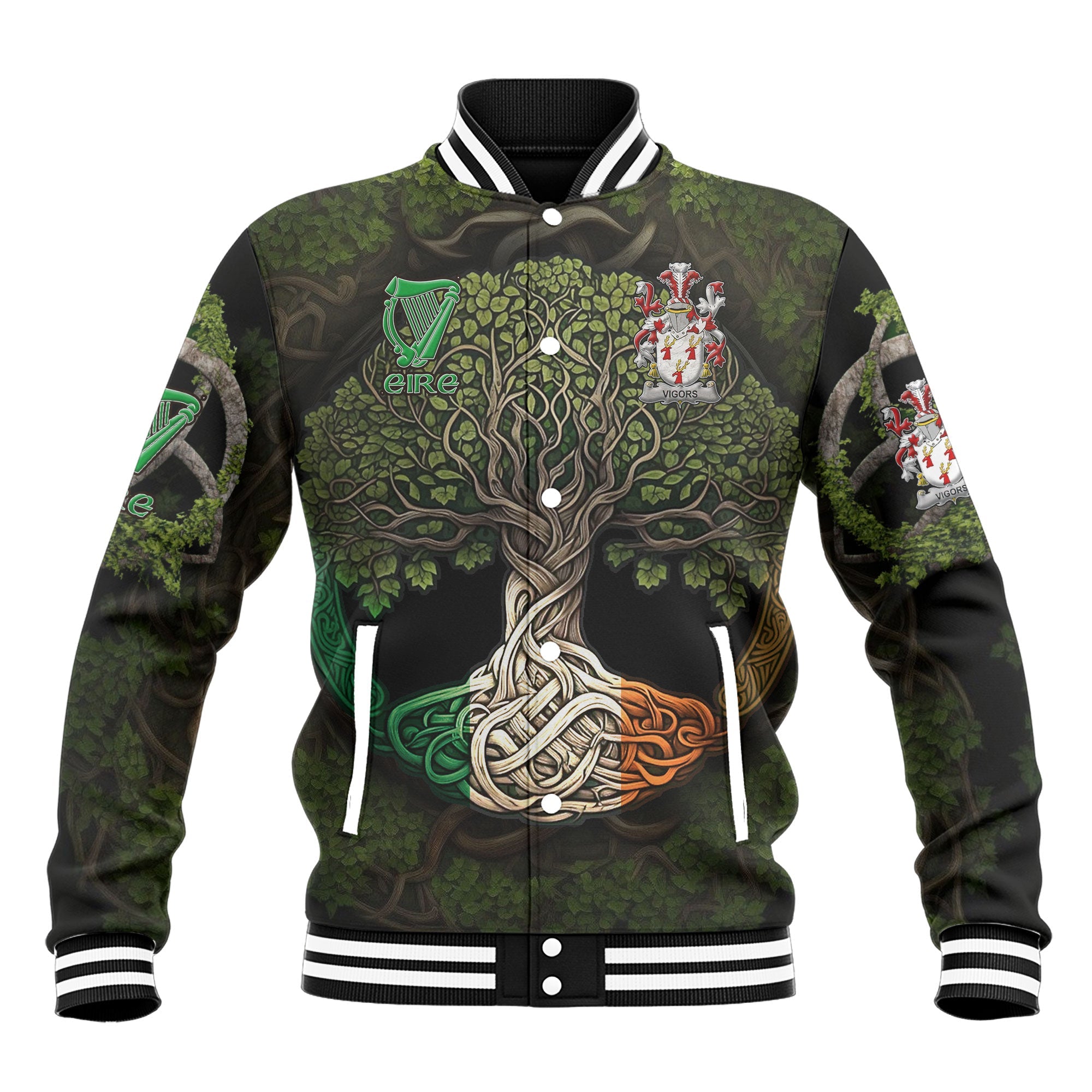 Vigors Baseball Jackets Ireland Is My Root Style