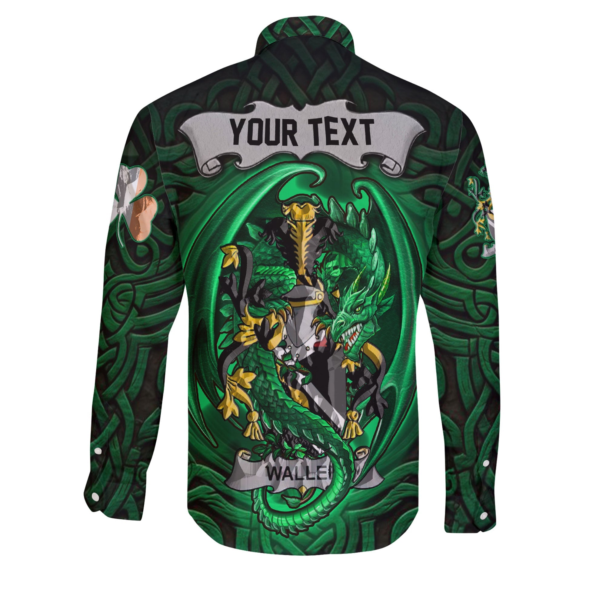 Waller Long Sleeve Button Shirts The Green Dragon Of Ireland Style