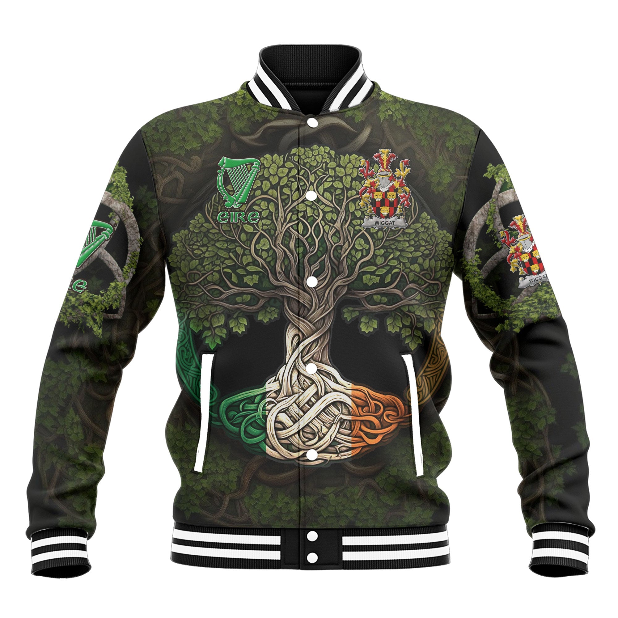 Wiggat Baseball Jackets Ireland Is My Root Style
