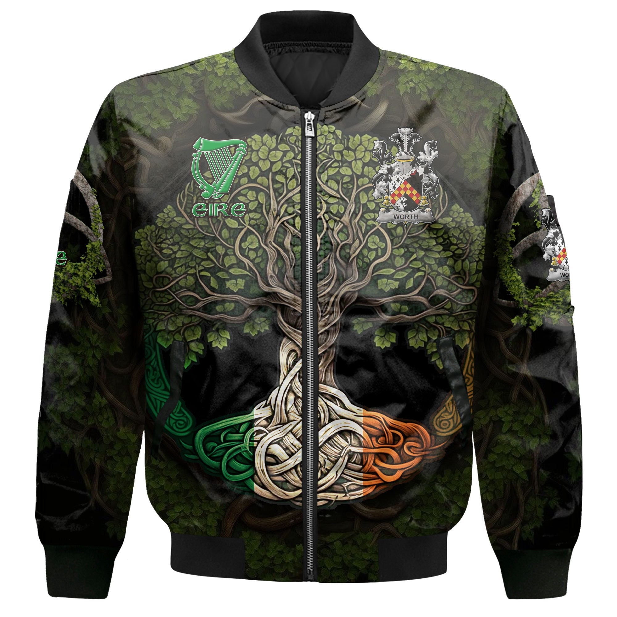 Worth or McWorth Bomber Jackets Ireland Is My Root Style