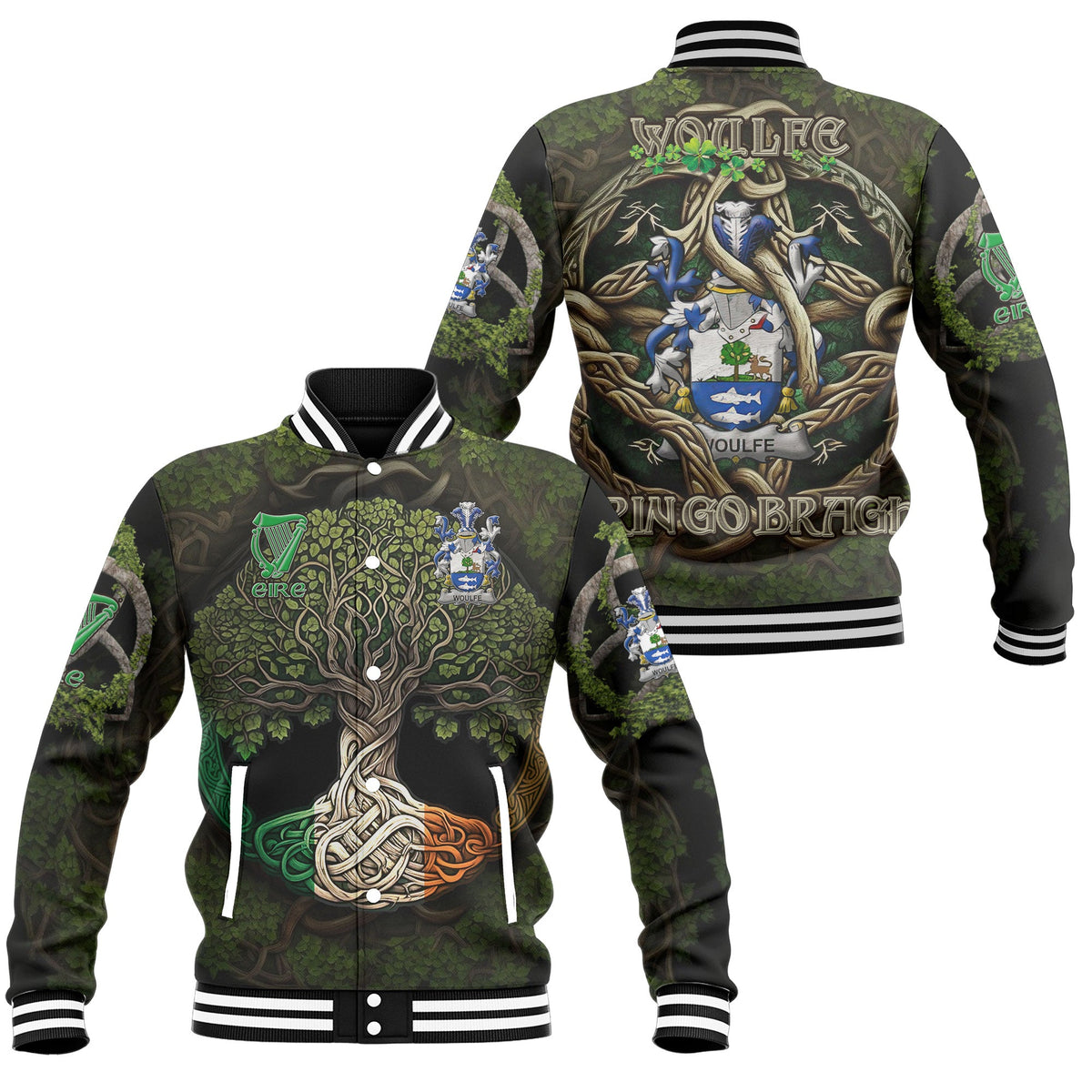 Woulfe Baseball Jackets Ireland Is My Root Style