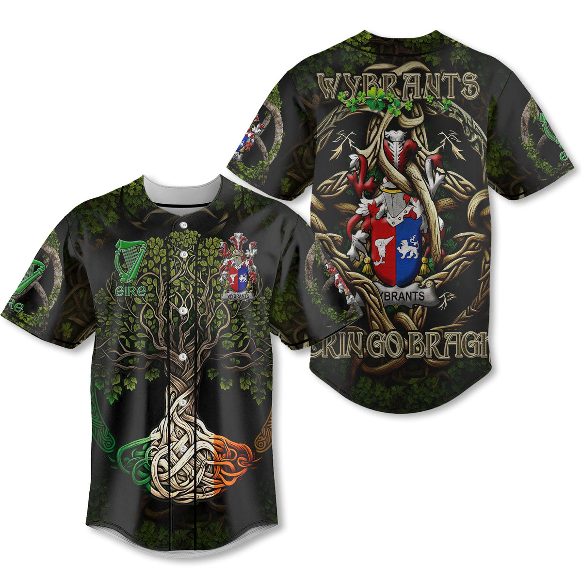 Wybrants Baseball Jerseys Ireland Is My Root Style
