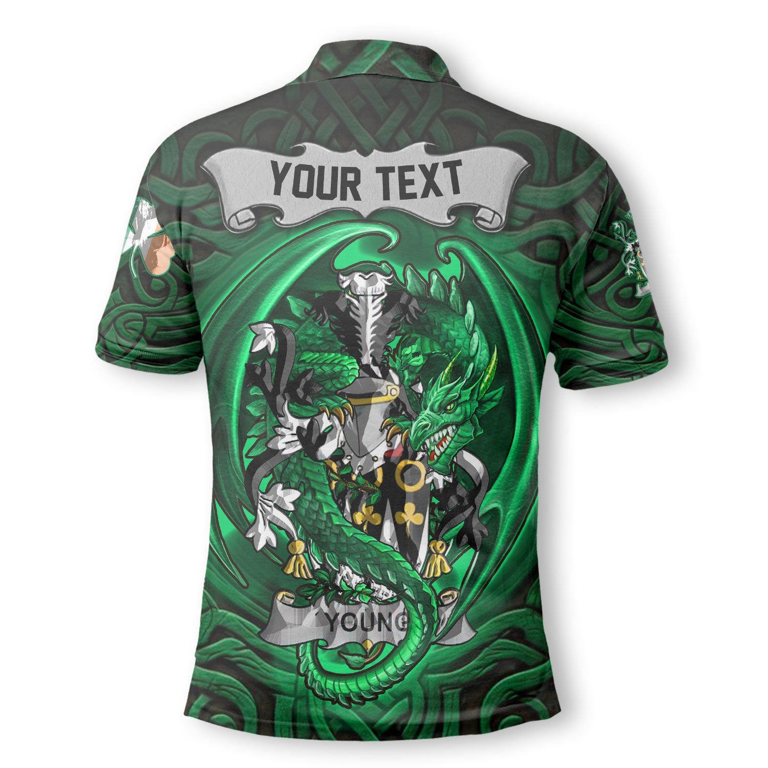 Young Polo Shirts The Green Dragon Of Ireland Style